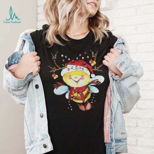 Official Santa Bee Reindeer Light Christmas Shirt