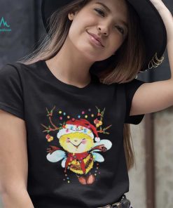 Official Santa Bee Reindeer Light Christmas Shirt