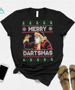 Official Santa Plays Darts Merry Dartsmas Ugly Christmas Shirt