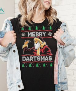 Official Santa Plays Darts Merry Dartsmas Ugly Christmas Shirt