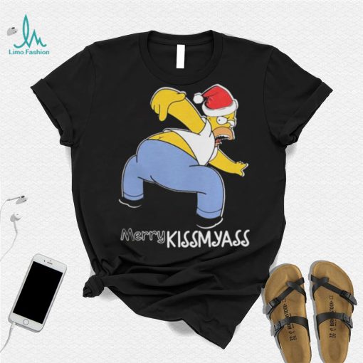 Official Santa Simpsons Merry Kissmyass Christmas Shirt