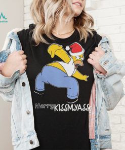 Official Santa Simpsons Merry Kissmyass Christmas Shirt