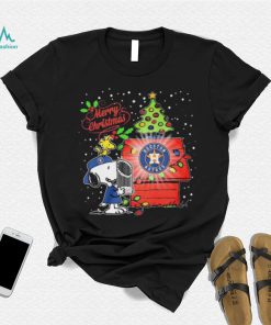 Official Snoopy And Woodstock Houston Astros Merry Christmas Cup Mlb Postseason 2022 Shirt