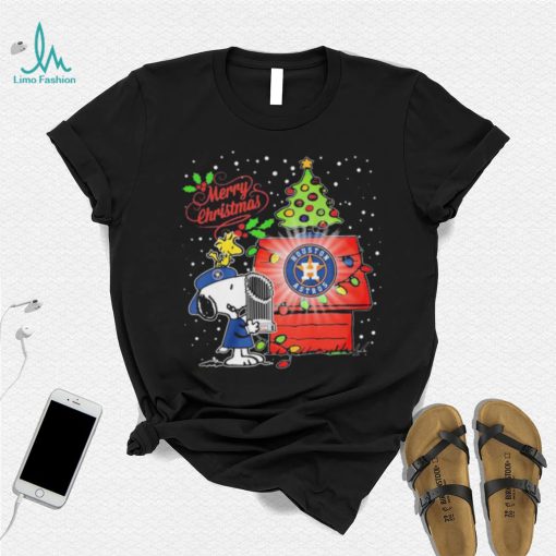 Official Snoopy And Woodstock Houston Astros Merry Christmas Cup Mlb Postseason 2022 Shirt