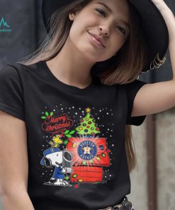 Official Snoopy And Woodstock Houston Astros Merry Christmas Cup Mlb Postseason 2022 Shirt