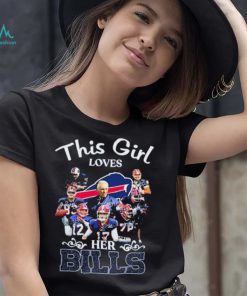 Official This Girl Loves Her Buffalo Bills Signatures Shirt