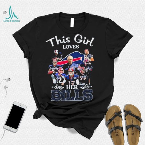 Official This Girl Loves Her Buffalo Bills Signatures Shirt