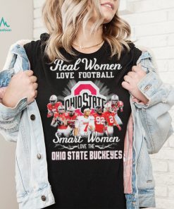 Ohio State Buckeyes Real Women Love Football Smart Women Love The Ohio State Football Signatures Shirt