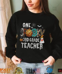 One Spooky 3rd Third Grade Teacher Witch Pumpkin Halloween T Shirt