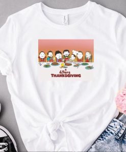 Original san francisco 49ers thanksgiving cartoon shirt