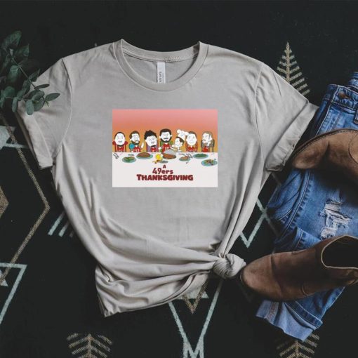 Original san francisco 49ers thanksgiving cartoon shirt
