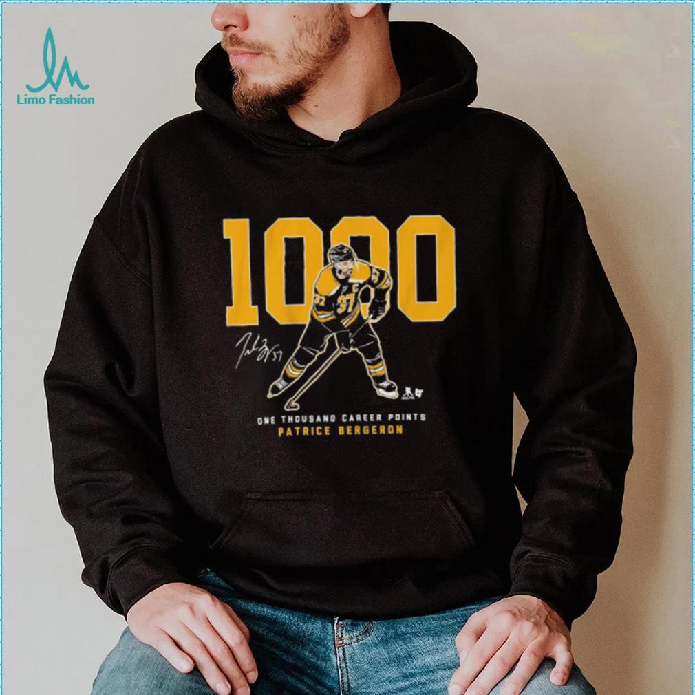 Patrice Bergeron 1,000 Points Shirt Patrice Bergeron 1,000 Points Shirt