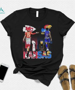 Patrick Mahomes II and Ochai Agbaji Kansas sport city signatures shirt