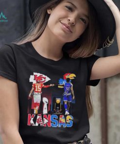 Patrick Mahomes II and Ochai Agbaji Kansas sport city signatures shirt