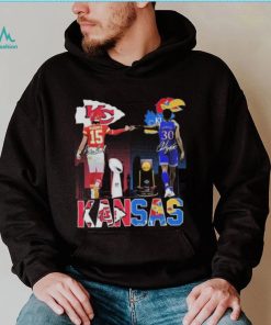 Patrick Mahomes II and Ochai Agbaji Kansas sport city signatures shirt