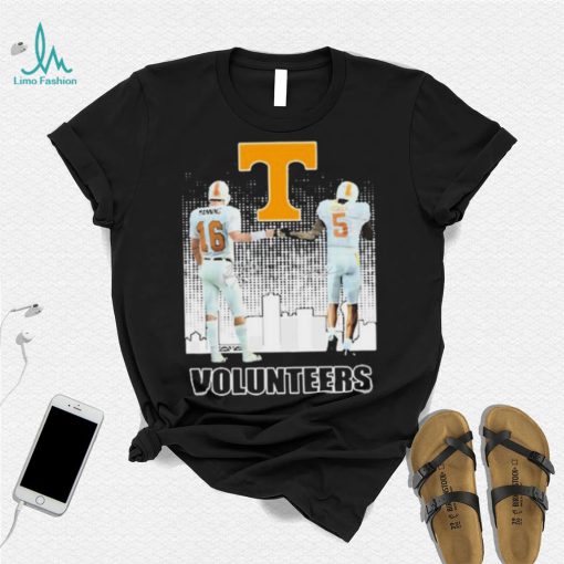 Payton Manning And Hendon Hooker Tennessee Volunteers College Football Signatures Shirt