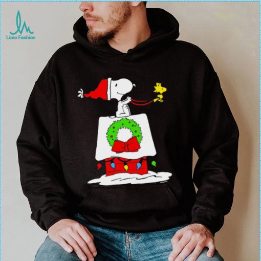 Peanuts Snoopy and Woodstock House Sleigh Christmas shirt