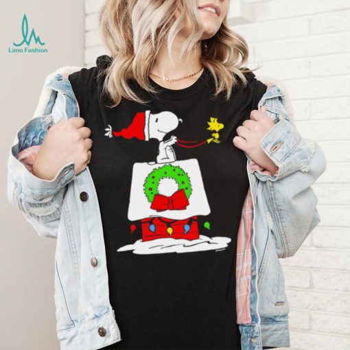 Peanuts Snoopy and Woodstock House Sleigh Christmas shirt