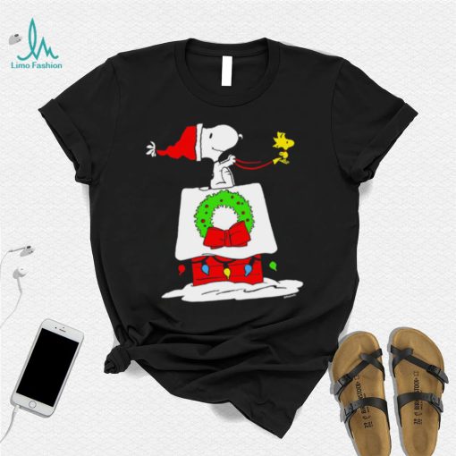 Peanuts Snoopy and Woodstock House Sleigh Christmas shirt