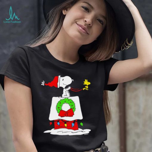 Peanuts Snoopy and Woodstock House Sleigh Christmas shirt