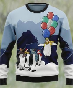 Penguin Christmas Balloon Penhuin Lover Ugly Christmas Sweater