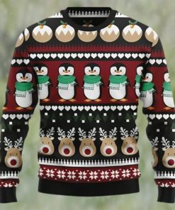 Penguin Group Reindeer Best Gift Ugly Christmas Sweater