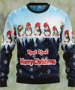 Penguin Hang Out Ugly Christmas Holiday Sweater