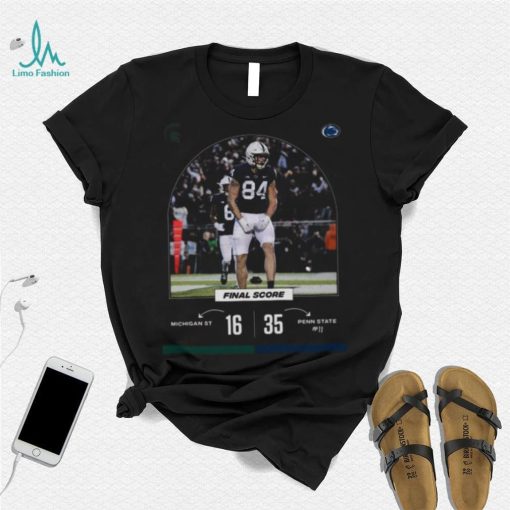 Penn State 35 16 Michigan State Football 2022 game day final score shirt