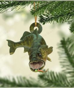 Personalized Christmas Fishing Ornament
