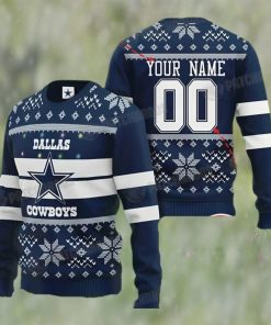 Personalized Dallas NFL Football Ugly Christmas Sweater Cowboys Gifts For Him