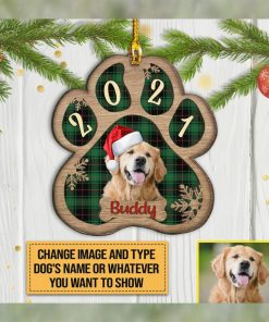 Personalized Dog 2 Layers Wood Ornament
