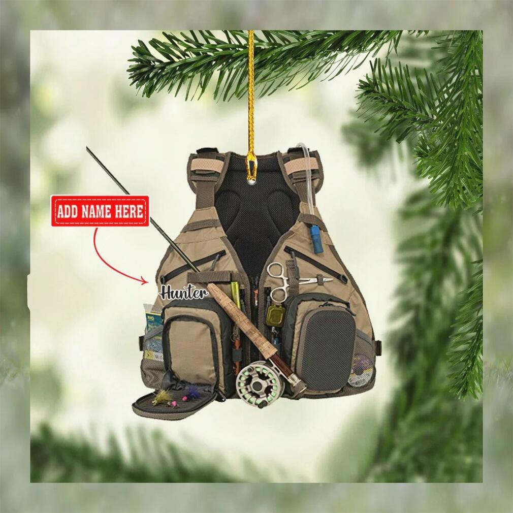 Personalized Fishing Vest Ornaments Personalized Fishing Vest Ornaments