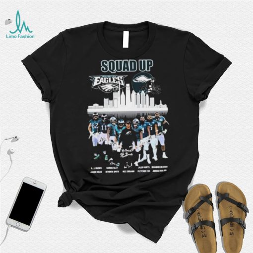 Philadelphia Eagles Squad Up City Teams Signatures Shirt