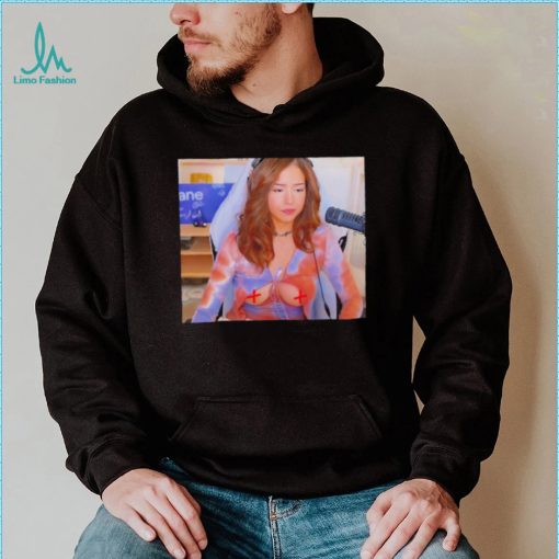 Pokimane open shirt meme shirt