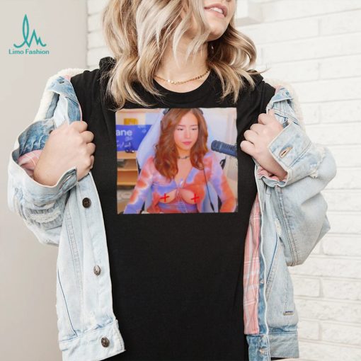 Pokimane open shirt meme shirt