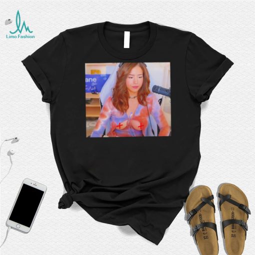 Pokimane open shirt meme shirt