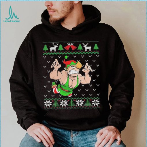 Pro Wrestling Flying Elf Christmas Ugly Shirt