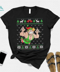 Pro Wrestling Flying Elf Christmas Ugly Shirt