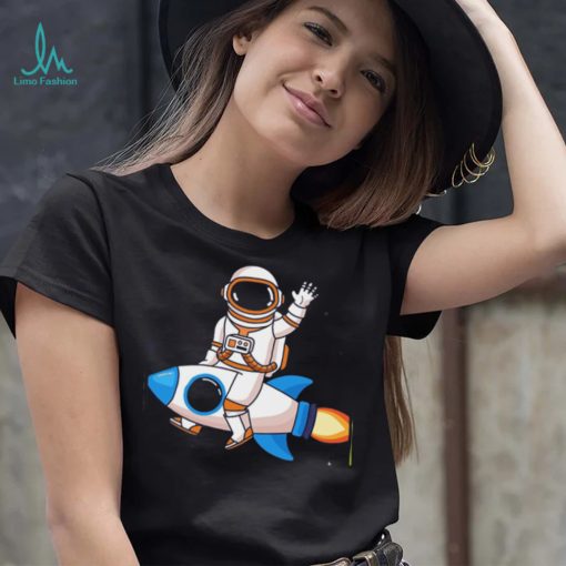 Psychedelic Astronaut Print Nasa T Shirt