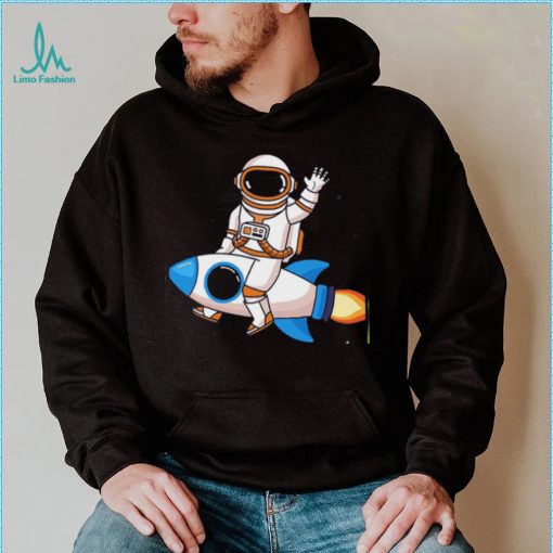 Psychedelic Astronaut Print Nasa T Shirt