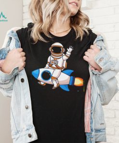 Psychedelic Astronaut Print Nasa T Shirt