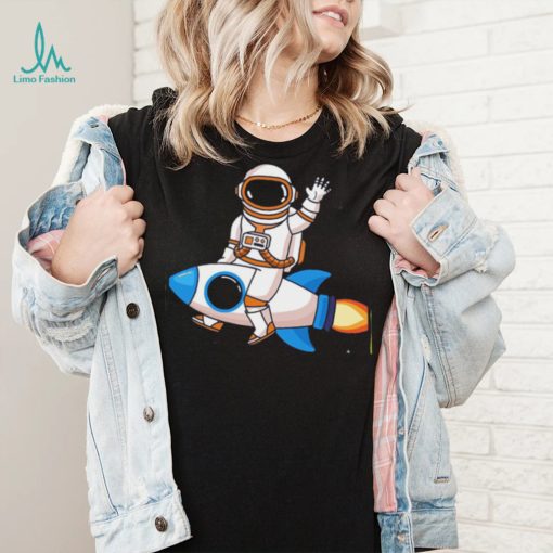 Psychedelic Astronaut Print Nasa T Shirt