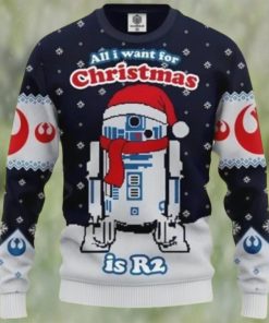 R2 All I Want For Christmas Star Wars Ugly Christmas Sweater Xmas