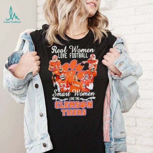 Real Women Love Football Smart Women Love The Clemson Football Signatures Shirt