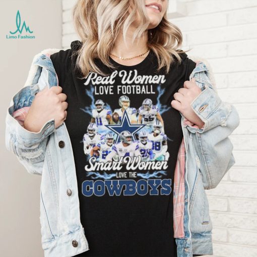 Real Women Love Football Smart Women Love The Cowboys 2022 Signatures Shirt