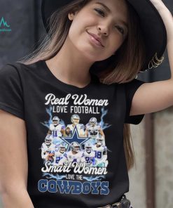 Real Women Love Football Smart Women Love The Cowboys 2022 Signatures Shirt