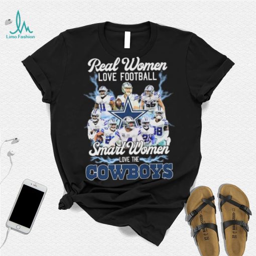 Real Women Love Football Smart Women Love The Cowboys 2022 Signatures Shirt