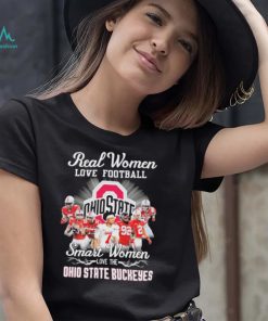 Real Women Love Football Smart Women Love The Ohio State Buckeyes Signatures Shirt
