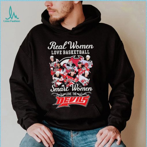 Real Women Love Hockey Smart Women Love The New Jersey Devils Signatures Shirt