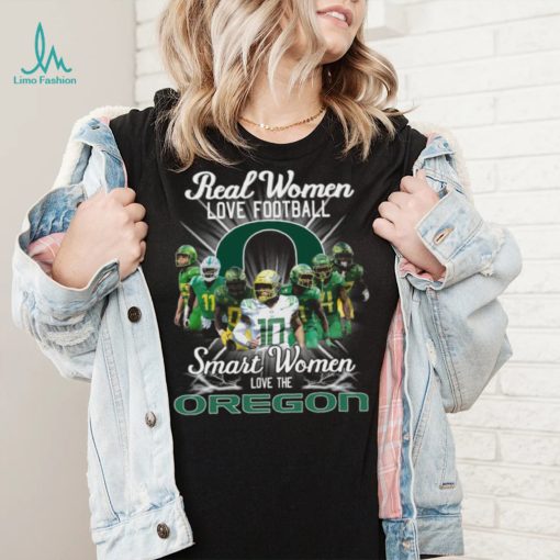 Real Women love football smart Women love the Oregon Ducks football logo shirt